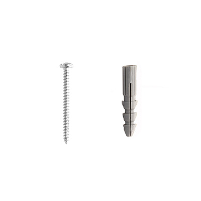 100 TAQUETES PLÁSTICO TORNILLOS5/16PULGADA GRIS