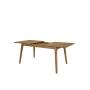 JUEGO DE COMEDOR EXTENSIBLE LIMA DE MADERA DE ROBLE CON 4 SILLAS TAPIZADAS GRIS OSCURO