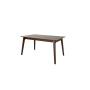 JUEGO DE COMEDOR EXTENSIBLE VERONA DE MADERA DE NOGAL CON 4 SILLAS TAPIZADAS GRIS OSCURO