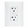 CONTACTO DÚPLEX CON FALLA A TIERRA Y PLACA DE PARED INCLUIDA BLANCO TIZA