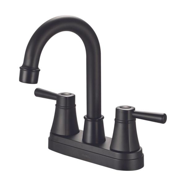 LLAVE PARA LAVABO DUOMANDO NEGRA CLÁSICA CUELLO ALTO