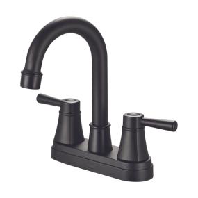 LLAVE PARA LAVABO DUOMANDO NEGRA CLÁSICA CUELLO ALTO
