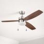 VENTILADOR DE TECHO ELISEO 52" PARA INTERIOR CON LED INTEGRADO NÍQUEL
