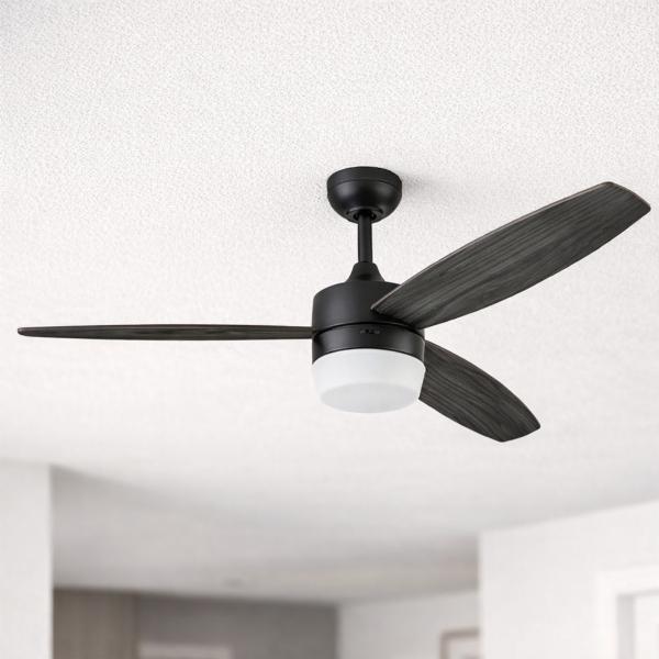 VENTILADOR DE TECHO ELISEO SMART 52" PARA INTERIOR NEGRO