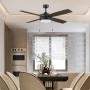 VENTILADOR DE TECHO CICLON 52" PARA INTERIOR CON LED INTEGRADO BRONCE