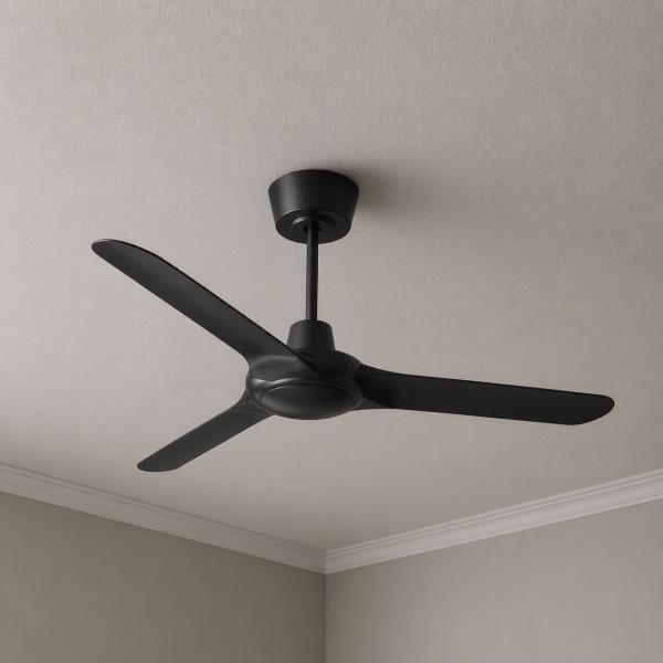 VENTILADOR DE TECHO SPYRO 52" PARA EXTERIOR NEGRO