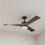 VENTILADOR DE TECHO NJORD 54" PARA EXTERIOR CON LED INTEGRADO NEGRO