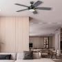 VENTILADOR DE TECHO BOREAS 52" PARA INTERIOR CON LED INTEGRADO NEGRO