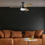 VENTILADOR DE TECHO BARCADERO 44" PARA INTERIOR CON LED INTEGRADO NEGRO