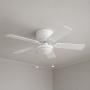 VENTILADOR DE TECHO LOW PROFILE 52" PARA INTERIOR CON LED INTEGRADO BLANCO