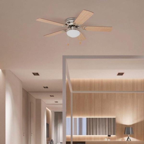 VENTILADOR DE TECHO BOSSA 42" PARA INTERIOR CON LED INTEGRADO NÍQUEL