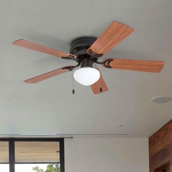 VENTILADOR DE TECHO BOSSA 42" PARA INTERIOR CON LED INTEGRADO BRONCE