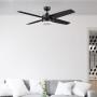 VENTILADOR DE TECHO FERIA 50" PARA INTERIOR CON LED INTEGRADO NEGRO