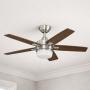 VENTILADOR DE TECHO PASSAT SMART PEWTER 52" PARA INTERIOR CON LED INTEGRADO NÍQUEL