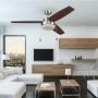 VENTILADOR DE TECHO MEDINA 52" PARA INTERIOR CON LED INTEGRADO NÍQUEL
