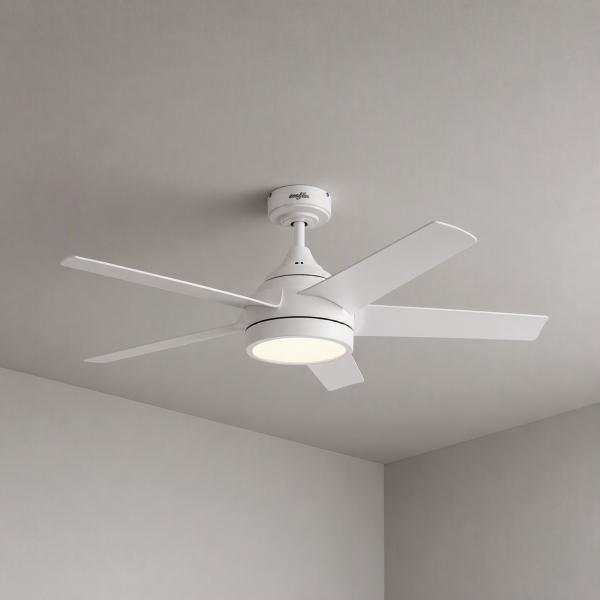 VENTILADOR DE TECHO FUJI 52" PARA EXTERIOR CON LED INTEGRADO BLANCO