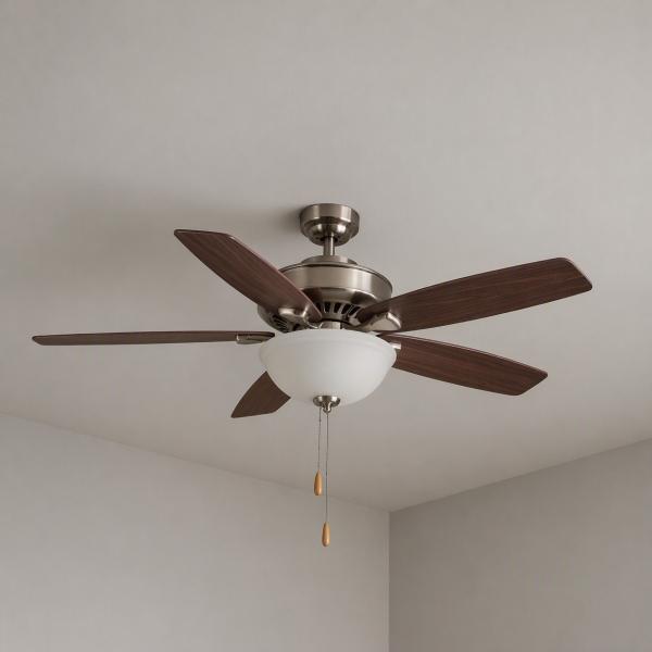 VENTILADOR DE TECHO TORNADO II 52" PARA INTERIOR CON LED INTEGRADO NÍQUEL