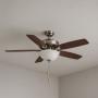 VENTILADOR DE TECHO TORNADO II 52" PARA INTERIOR CON LED INTEGRADO NÍQUEL