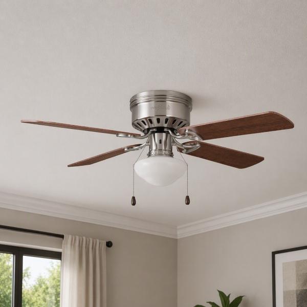 VENTILADOR DE TECHO SAMBA 42" PARA INTERIOR CON LED INTEGRADO NIQUEL