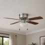 VENTILADOR DE TECHO SAMBA 42" PARA INTERIOR CON LED INTEGRADO NIQUEL