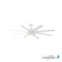 VENTILADOR DE TECHO OCTO 62" PARA EXTERIOR CON LED INTEGRADO BLANCO