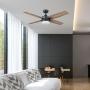 VENTILADOR DE TECHO FERIA 50" PARA INTERIOR CON LED INTEGRADO BRONCE