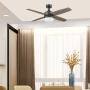 VENTILADOR DE TECHO BELA 44" PARA INTERIOR CON LED INTEGRADO CAFÉ