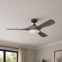 VENTILADOR DE TECHO SATURNO 54" INTERIOR/EXTERIOR CON LED INTEGRADO CAFÉ