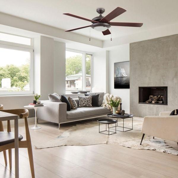 VENTILADOR DE TECHO VENDAVAL 52" PARA INTERIOR CON LED INTEGRADO BRONCE