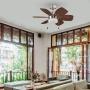 VENTILADOR DE TECHO LOMBARDO 30" PARA INTERIOR CON LED INTEGRADO NÍQUEL