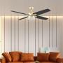 VENTILADOR DE TECHO FERIA 50" PARA INTERIOR CON LED INTEGRADO ORO MATE