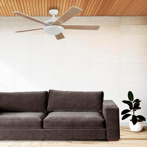 VENTILADOR DE TECHO VENDAVAL 52" PARA INTERIOR CON LED INTEGRADO BLANCO