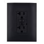 CONTACTO DÚPLEX CON FALLA A TIERRA Y PLACA DE PARED INCLUIDA NEGRO CARBONCILLO