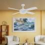 VENTILADOR DE TECHO CICLÓN 52" PARA INTERIOR CON LED INTEGRADO BLANCO