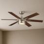 VENTILADOR DE TECHO SANTANA 56" PARA INTERIOR CON LED INTEGRADO NÍQUEL