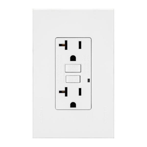 CONTACTO DÚPLEX CON FALLA A TIERRA Y PLACA DE PARED INCLUIDA BLANCO
