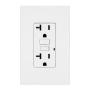 CONTACTO DÚPLEX CON FALLA A TIERRA Y PLACA DE PARED INCLUIDA BLANCO