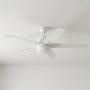 VENTILADOR DE TECHO KON 52" PARA EXTERIOR CON LED INTEGRADO BLANCO