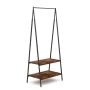 CLÓSET MDF Y METAL RACK PORTATIL 149 X 63 X 43 CM CAFE CON REPISAS