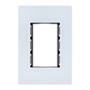 PLACA DE PARED DE 3 MÓDULOS CRISTAL BLANCO