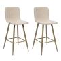 BANCOS TERCIOPELO BEIGE 2 PIEZAS