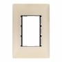 PLACA DE PARED DE 3 MÓDULOS MARFIL MATE