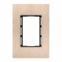 PLACA DE PARED DE 3 MÓDULOS ALUMINIO COBRE CEPILLADO