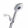 CABEZAL DE DUCHA DE MANO CIRCULAR ABS CROMO CON PANTALLA LED AHORRADOR DE AGUA