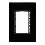 PLACA DE PARED DE 3 MÓDULOS CRISTAL NEGRO