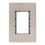PLACA DE PARED DE 3 MÓDULOS ARENA TAUPÉ MATE