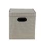 SET 2 GAVETAS ORGANIZADORAS CON TAPA 27 X 27 X 27 CM POLIPROPILENO BEIGE