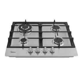 PARRILLA GAS 60 CM TRIPLE FLAMA PLATA