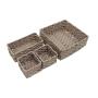 SET 4 GAVETAS ORGANIZADORAS TEJIDAS DIFERENTES TAMAÑOS PLÁSTICO BEIGE