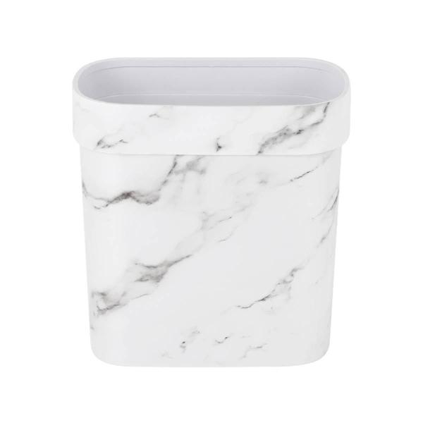 BOTE DE BASURA 12L BLANCO MÁRMOL